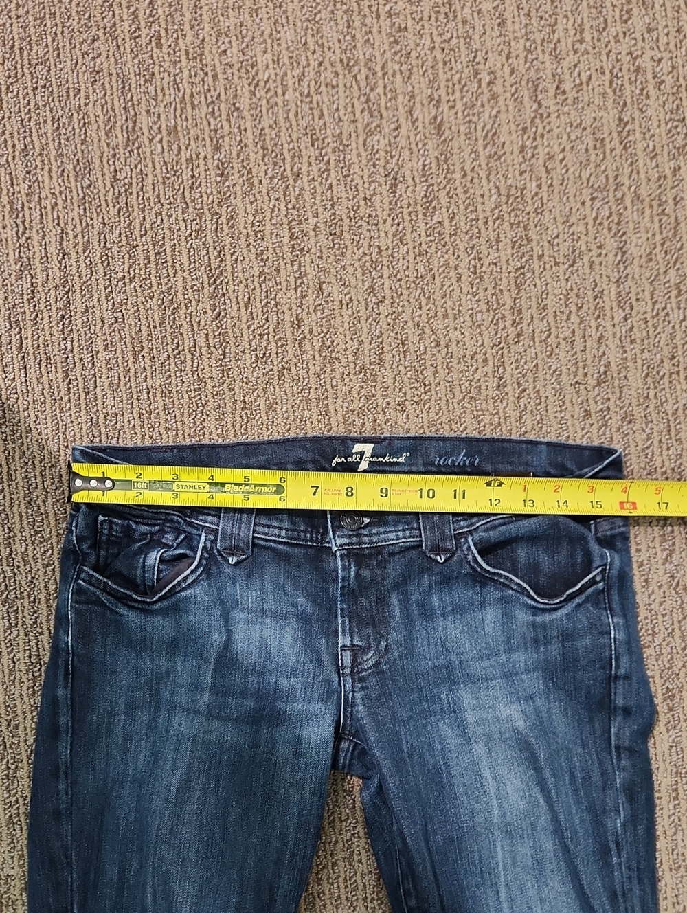 7 For All Mankind Rocker Jeans Size 30 - Picture 9 of 16